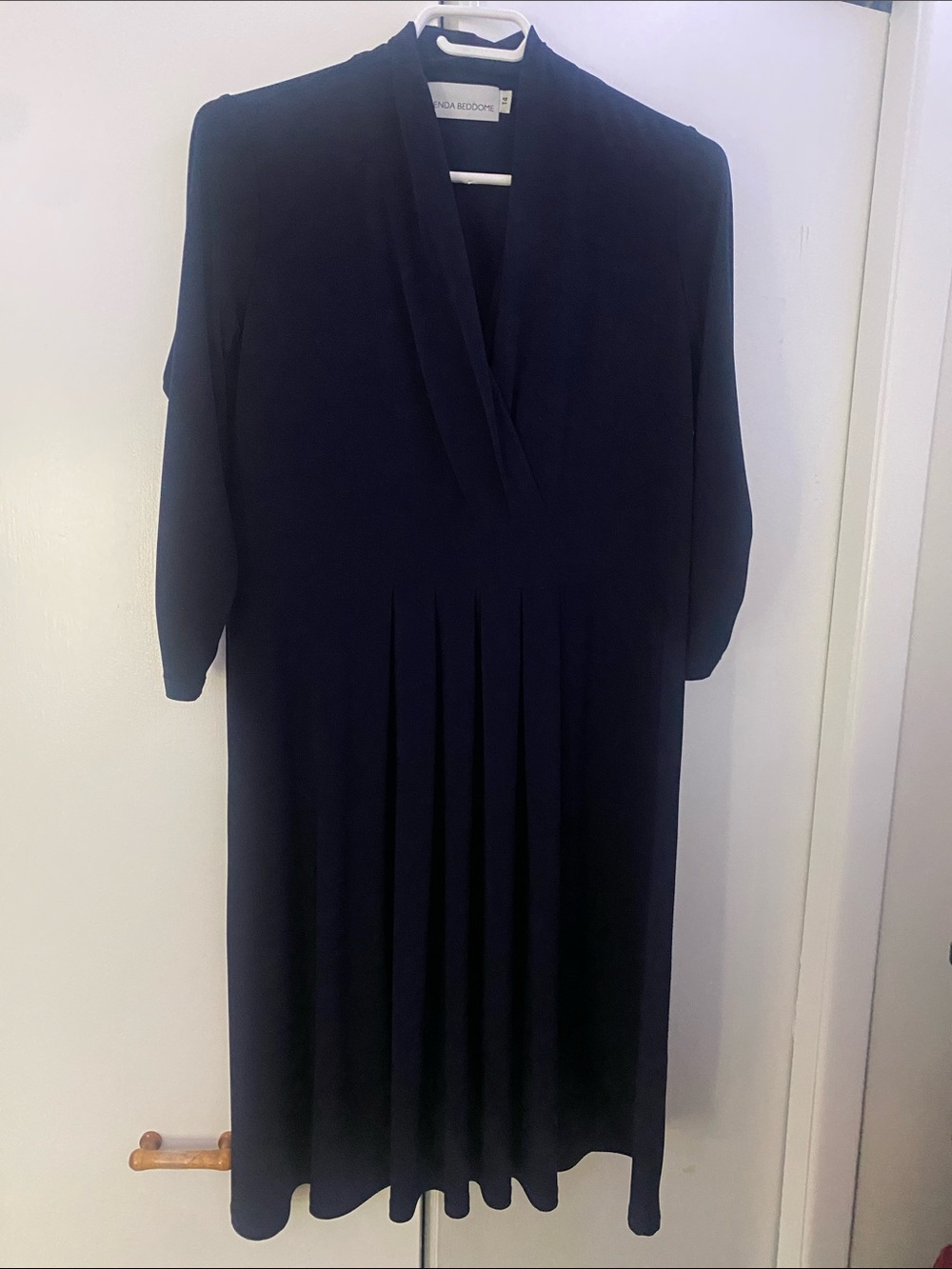 Brenda Beddome black V-Neck Midi Dress